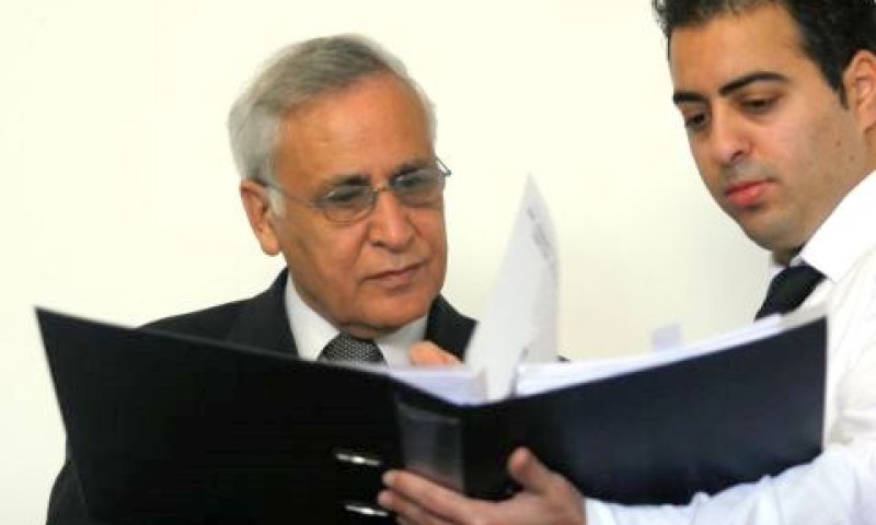 משה קצב בבית המשפט [צילום: פלאש 90]