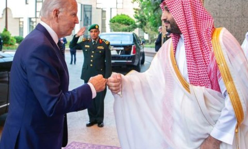 מוחמד בן סלמאן והנשיא האמריקני ביידן [צילום: AP]