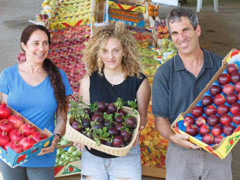 מציגים את הזנים, מימין: שמעון זיית, לירי סנדר, וגלית רדל [צילום: החברה לפיתוח הגליל]