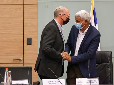אלחרוני וניר אורבך [צילום: דני שם-טוב/דוברות הכנסת]