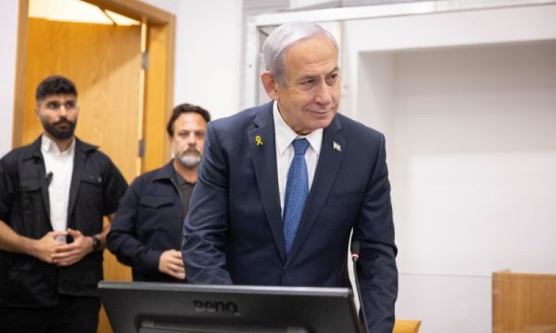 נתניהו אתמול בבית המשפט [צילום: מרים אלסטר, פלאש 90]