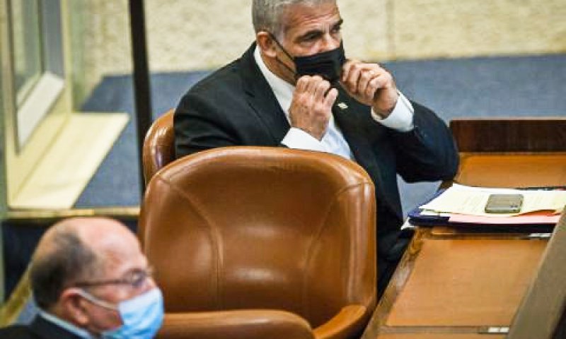 לפיד ויעלון. דרכיהם נפרדות [צילום: אורן בן-חקון]