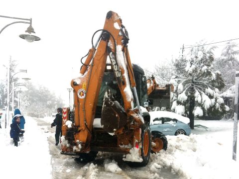 מפלסת שלג בצפון רמת הגולן [צילום: ליקי זעריה]