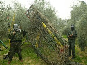 הסוואת הרקטה ומתקן השיגור במטע זיתים ברצועת עזה
