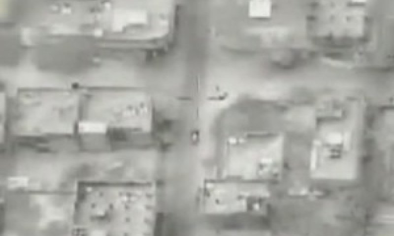 החיסול כפי שנראה מן האוויר ומן הקרקע [צילום: דובר צה"ל, AP]