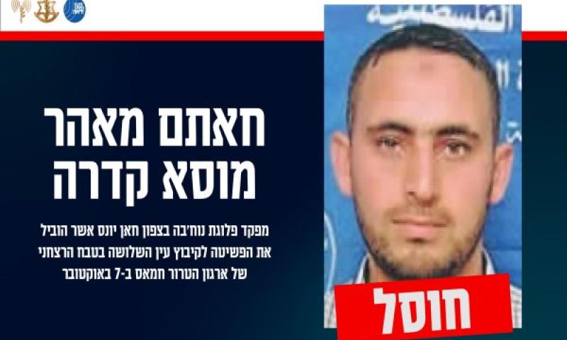 המחבל שהוביל את הפשיטה לעין השלושה חוסל [צילום: דובר צה"ל]