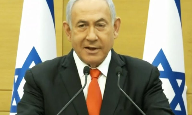 נתניהו. שמירה על החוק והסדר בבירה [צילום: מן הטלוויזיה]