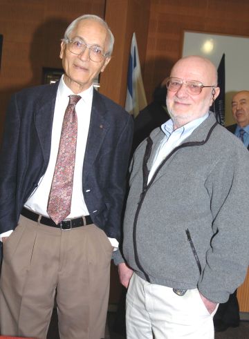 עם פרופ' אברהם למפל ז"ל [צילום: דוברות הטכניון]