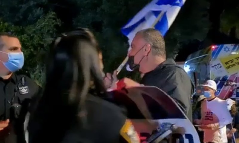 המשטרה הוזמנה לאחר שפעילי הליכוד הגיעו [צילום: תקווה חדשה]