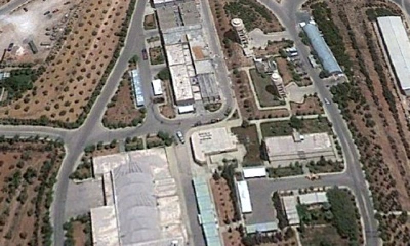 המתקן שהופצץ [צילום: google earth]