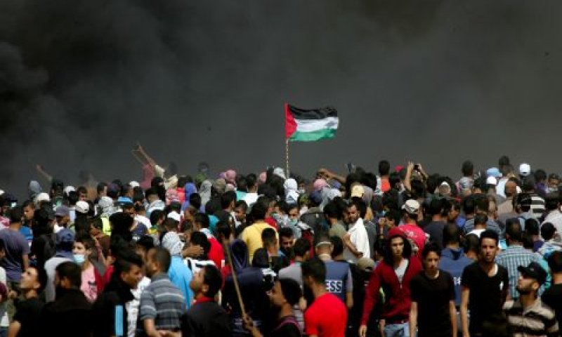 התפרעויות אלימות בגדר הגבול [צילום: עבד ראחים חטיב/פלאש 90]