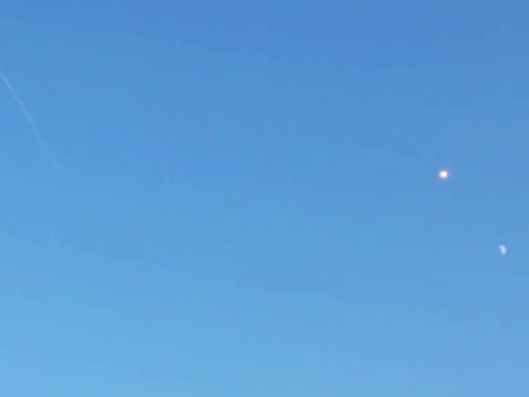 יירוט הרקטה היום בבאר שבע [צילום: צילומסך]