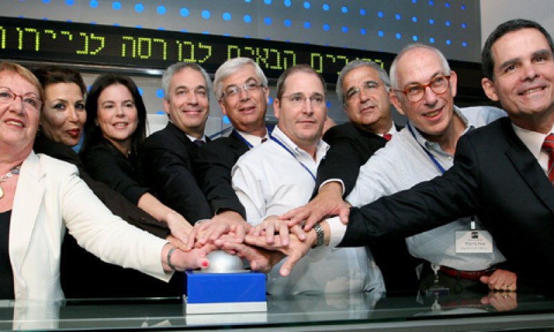 המנכ"לים בפתיחת המסחר [צילום: משה שי]
