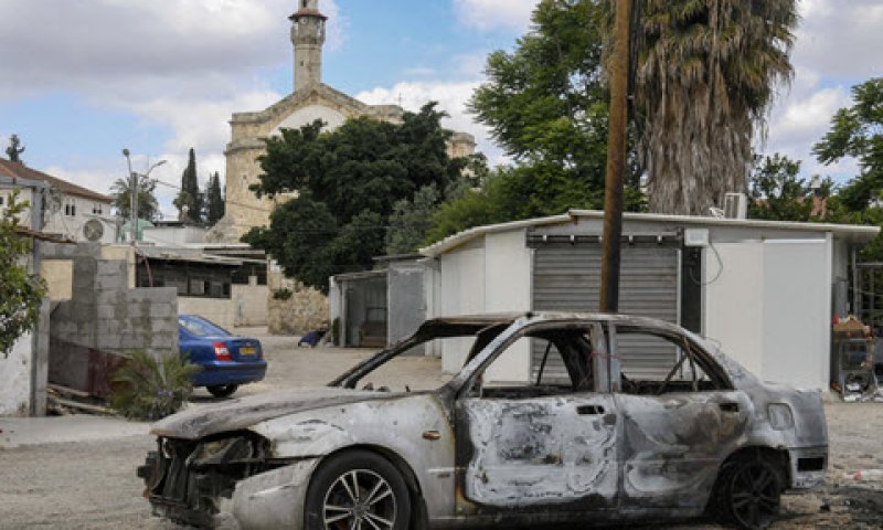 תקיפת ערבים, לוד, מאי 2021 [צילום: פלאש 90]