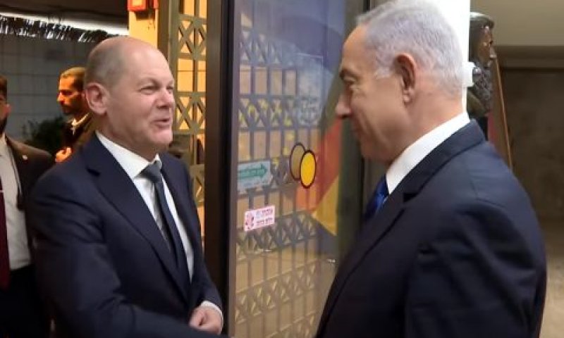 נתניהו מארח את הקנצלר שולץ [צילום: לע"מ]