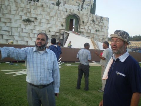 העבודות לבניית הכותל המערבי באום אל-פחם [מחמוד נאיל]