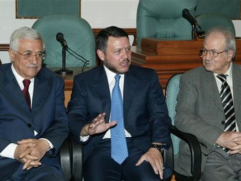 מלך ירדן נפגש עם קדומי ואבו מאזן [AP]