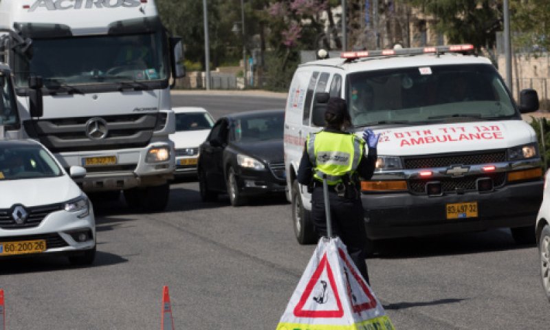 חסם משטרתי בירושלים [צילום: נתי שוחט/פלאש 90]