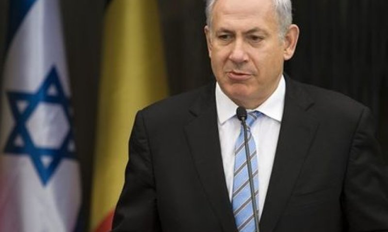 בנימין נתניהו. לאן נעלם הרצל והדגל? [צילום: AP]