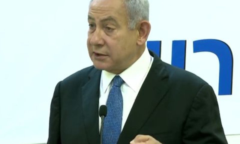 נתניהו בעדותו בוועדת מירון [צילום: לע"מ]