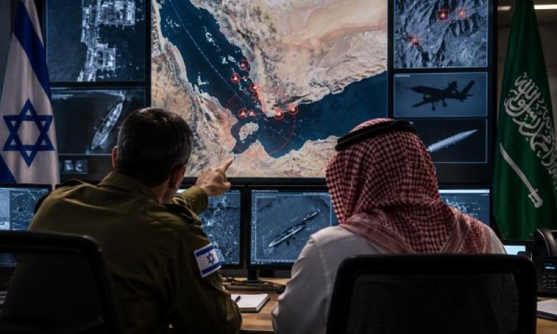 האיום החות'י מקרב בין ירושלים לריאד [עיבוד AI]