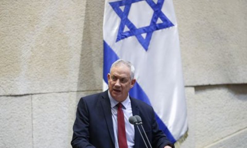 גנץ. רה"מ מצהיר הצהרות [צילום: יונתן זינדל/פלאש 90]