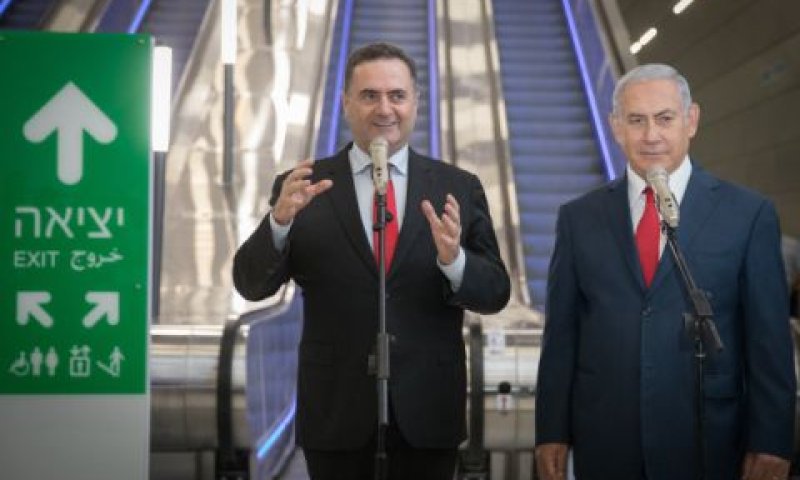 נתניהו וכ"ץ בחנוכת הקו ההיסטורית [צילום: נועם רבקין פנטון/פלאש 90]