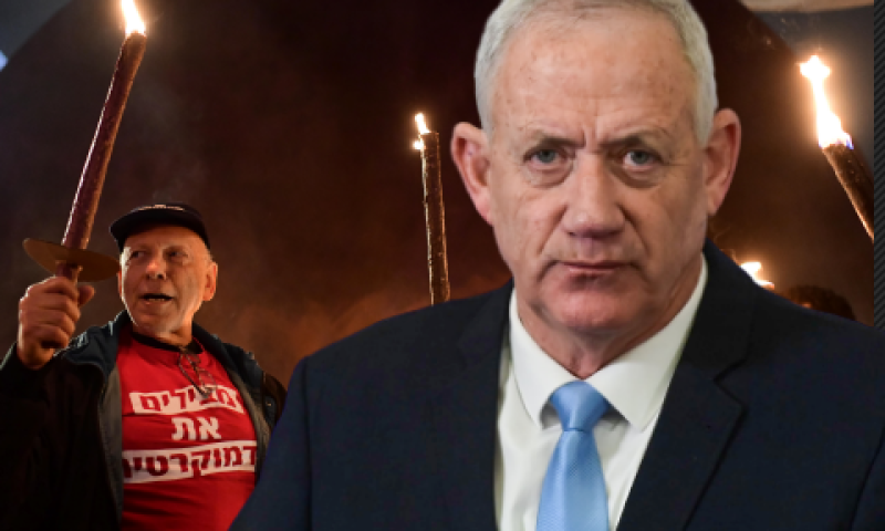 גנץ עדכן את לפיד בהחלטתו [צילום: תומר נויברג, פלאש 90]