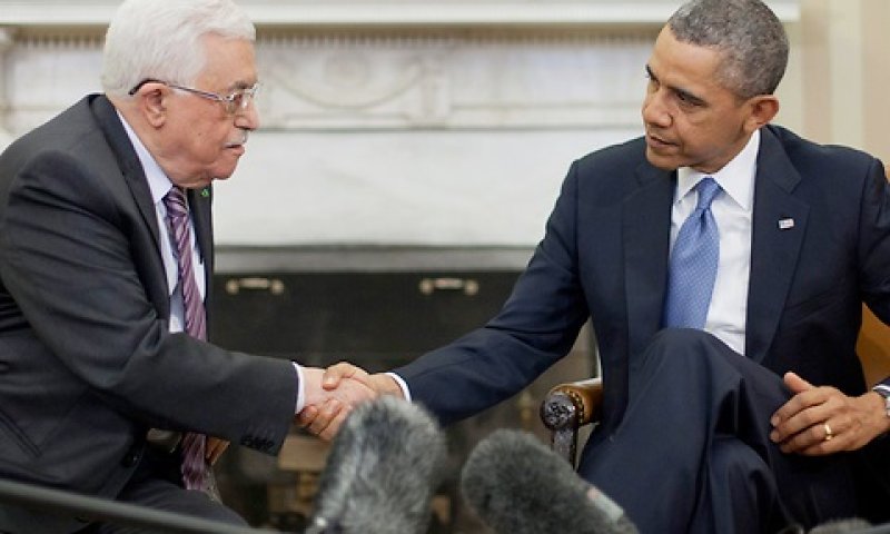אובמה ואבו מאזן בבית הלבן הערב [צילום: AP]