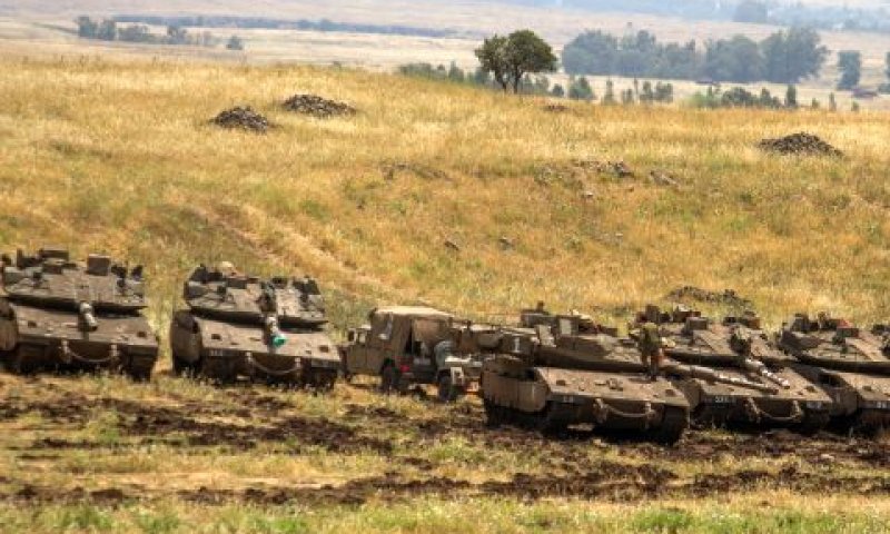 רוחות מלחמה. צה"ל ערוך ברמת הגולן [צילום: באסל עווידאת/פלאש 90]