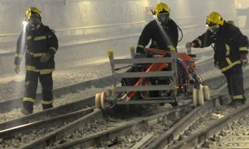 תרגיל חילוץ ברכבת ישראל [צילום: פלאש 90]