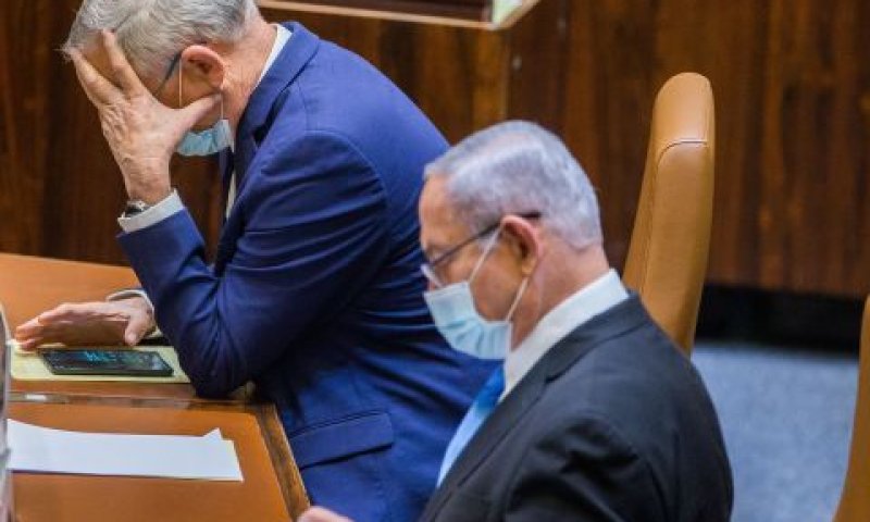 נתניהו וגנץ. התקדמות או פייק ניוז? [צילום: אורן בן-חקון, פלאש 90]