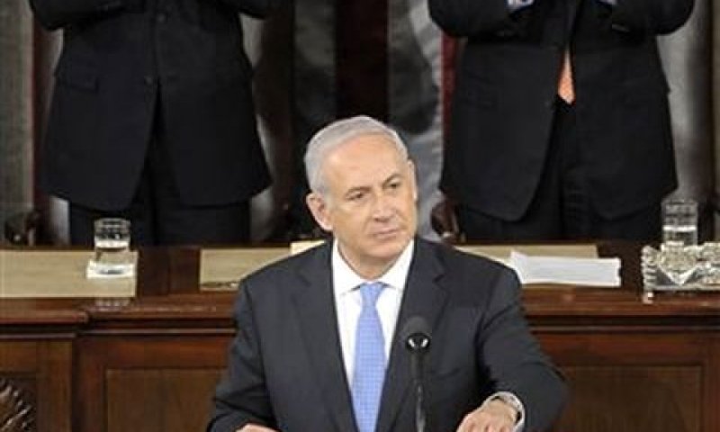 נתניהו בקונגרס. רוח גבית בבחירות [צילום: AP]
