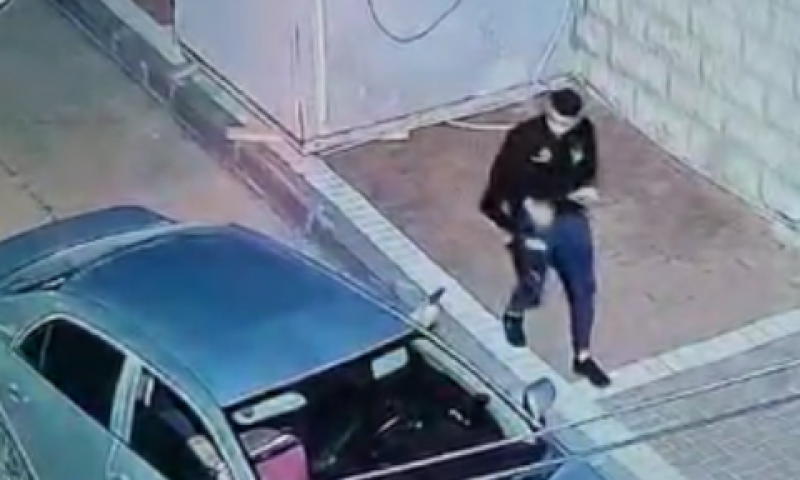 רגע הירי במאבטח בטייבה, הלילה [צילום: שימוש לפי סעיף 27א]