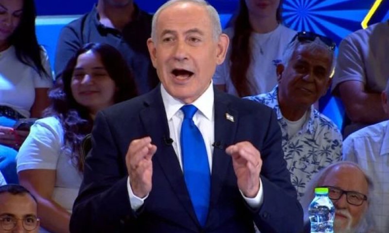 נתניהו. אנחנו בסכנה [צילום: מן הטלוויזיה]