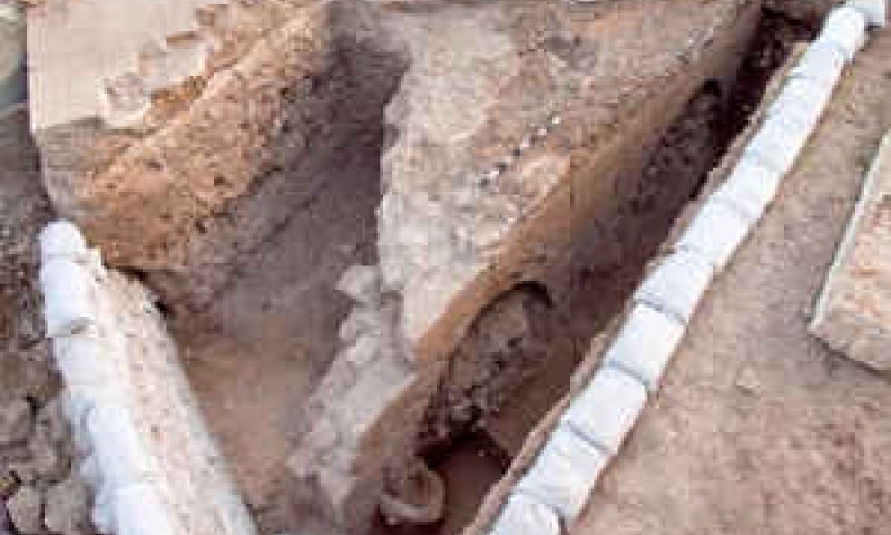 הגשר שנחשף [צילום: אסף פרץ, באדיבות רשות העתיקות]