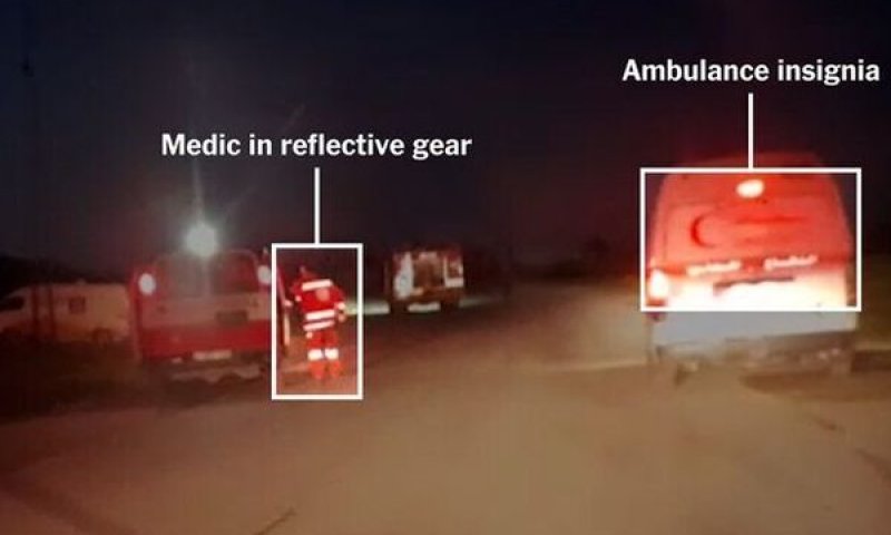 אורות האמבולנס פעלו: תמונה מתוך התיעוד שפורסם בניו יורק טיימס