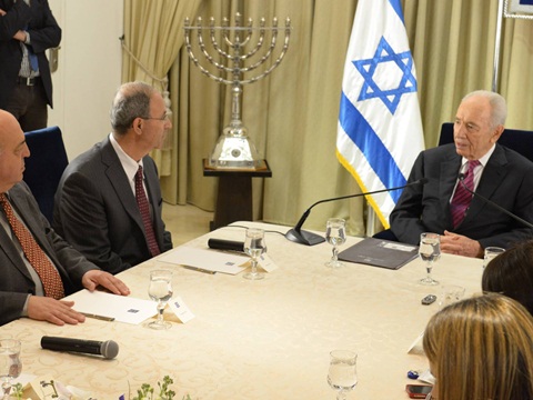 נציגי חד"ש בבית הנשיא [צילום: מארק ניימן, לע"מ]