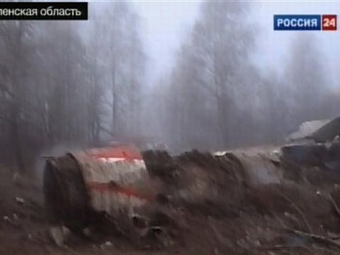 המטוס שהתרסק [צילום: AP/Rossia 24 Television Channel]