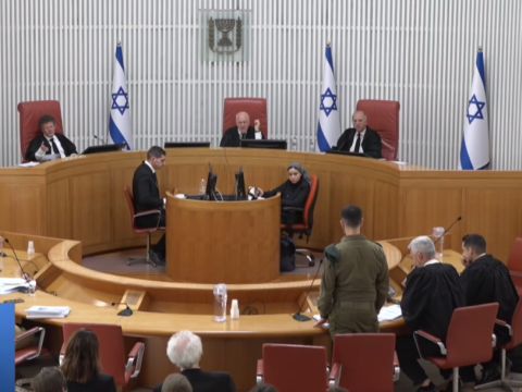סולברג, פוגלמן ועמית היום בדיון [צילום: לע"מ, הרשות השופטת]