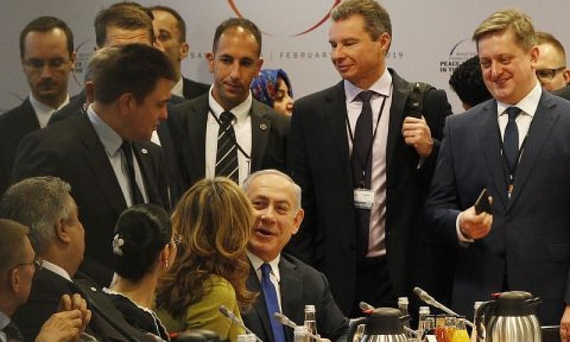 ועידת ורשה לשלום ולביטחון [צילום: ז'ארק סוקולובסקי/AP]