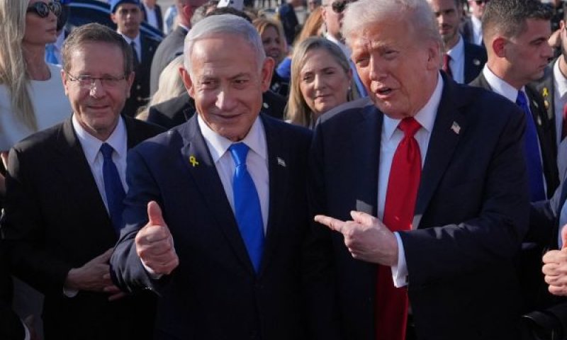 טראמפ, נתניהו, הרצוג. השגנו המון [צילום: AP/Evan Vucci]