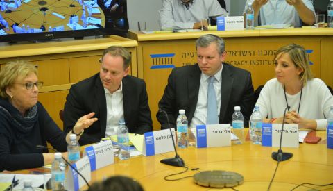 אמי פלמור, אלי גרונר, יוחנן פלסנר ודורית ביניש [צילום: יוסי זליגר]