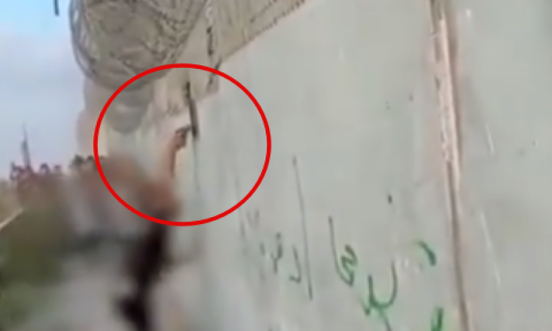 הירי לעבר לוחם מג"ב [צילום: מתוך רשתות חברתיות]