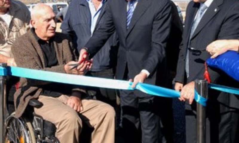 משה לוי בטקס חנוכת קטע כביש חדש בכביש 6 לפני מספר שבועות [צילום: לע"מ]