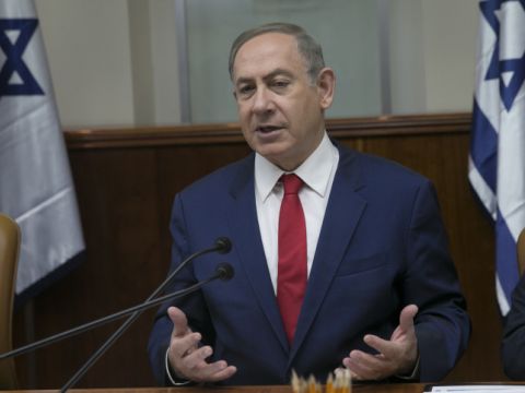 הפרה בוטה. נתניהו [צילום: אוהד צויגנברג]