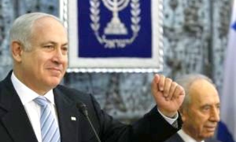 פרס ונתניהו בבית הנשיא [AP]
