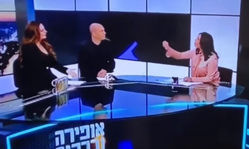 העימות בין רגב לברקוביץ' [צילום: מן הטלוויזיה]