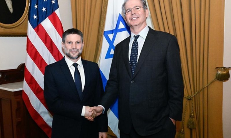 שר האוצר האמריקני והשר סמוטריץ', בפגישתם השבוע [צילום: דוברות שר האוצר]