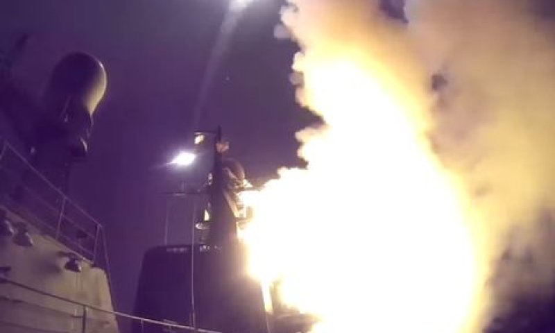 ירי טילי שיוט רוסיים [צילום: משרד ההגנה הרוסי]